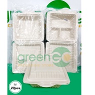 PLAIN MEAL BOX 3 SETTINGS CONTENTS ±20PCS 18CM MEDIUM SIZE LUNCH BOX KOREAN CAKE BENTO CONTAINER KOR