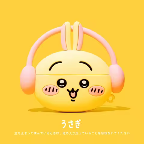 Long Ear Music Usagi Cartoon Headphone Case For Apple Airpods Pro 3 1 4 3 2 Pro with Charm Headset C