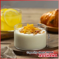 RS 190ml Clear Glass Bowl High Temperature Resistant Yogurt Pudding Glass Cup Fruit Salad Bowls