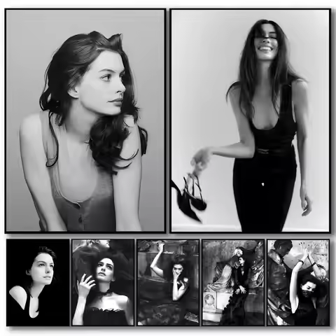 Actor Anne Hathaway Poster High-definition poster stickers, suitable for bedroom, living room, home 