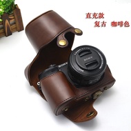 XYBeixin Suitable for SonyA6400Mirrorless camera bagZVE10 a6300 a6000 A6100 a5100Protective Leather Case