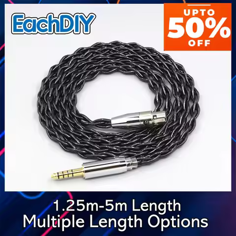 Floating Palladium Pure Silver 99% Graphene Gold earphone Cable For Beyerdynamic DT1770 DT1990 PRO A