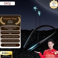 OKSJ A18 Neckband Bluetooth Headphones, Sports Running Headphones, ENC Call Noise Cancellation