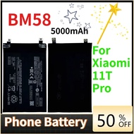 Phone Battery BM58 5000mAh Battery For Xiaomi 11T Pro Mobile Phone Battery BM58 Built-in Fast Chargi
