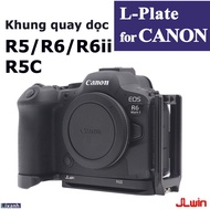 Canon R5 R6 R5C R6ii mark 2 hãng JLWin | Khung quay dọc Lplate bracket báng tay cầm giá đỡ đế thép k