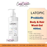 (TEM CTY) Sữa Tắm & Gội Latopic Body And Hair Wash Gel 400mL Cho Da Chàm Khô