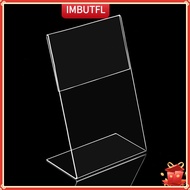【IMBUTFL】A6 Transparent Acrylic Display Stand Desk Display Card Stand 10cmx15cm❀