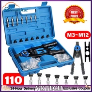 【Local Shipment】110pcs Hand Nut Tool Riveter Rivnut Mandrels พร้อมกับ case roveting m3-m12 mandrels 
