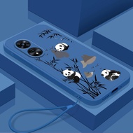 Case For OPPO A17 A17K A97 5G A38 A18 PHONE CASE bamboo panda TPU anti drop phone case super shockpr