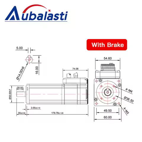 Aubalasti JMC 400W 1.27N.m 3000rpm Integrated Servo Motor Driver 48VDC iHSV60-30-40-48 for Spraying 