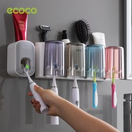 Ecoco toothbrush holder Wall-mounted toothpaste holder Bathroom squeezer