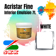 SKK Acristar Fine Emulsion Interior Paint (WHITE) 7L (Song Fatt)