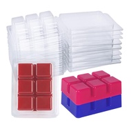 FINREE Plastic Wax Melt Moulds 10575mm Rectangle 6 Cavity Clear Empty Plastic Wax Melt Containers Wax Moulds for Melts Wax Melt Containers For Wickless Wax Melt Candles
