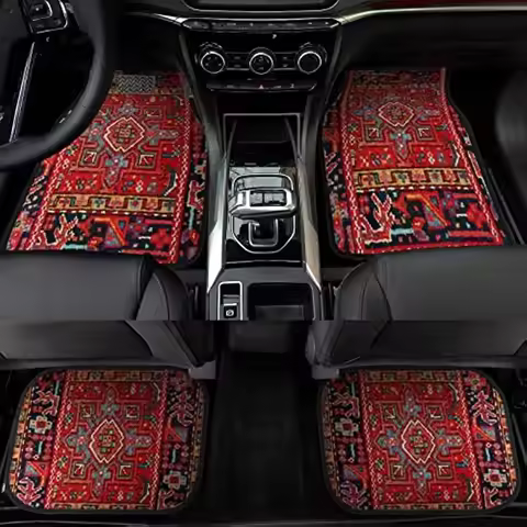 4PCS Personality Print Car Floor Mats for Bmw E90 E46 F30 F10 Chevrolet Cruze Citroen C4 C3 Jeep Aud