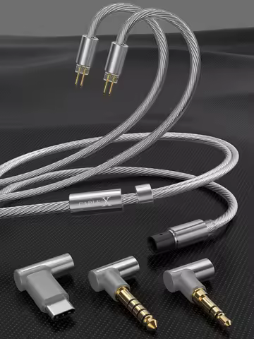 TANCHJIM CABLE X 3in1 3.5+4.4+ Type-c Upgrade Earphone Cable Litz Copper Alloy Silver-plated 0.78mm 