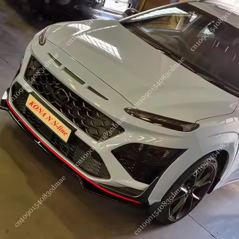 3pcs Front Bumper Lip Lower Splitter for Hyundai Kona MK2 N N-Line 2021 2022 2023 Gloss Black Spoile