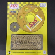Y15 sss 415 sprocket set gold