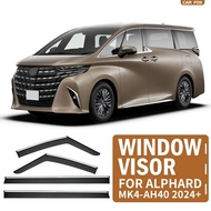 For Toyota ALPHARD Window Visor Outer Trim Chrome Accessories Stainless Steel Rain Giards Door Viso
