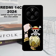 CC6 Flexible rubber softcase/ for REDMI 14C 2024 one piece character Motif Latest REDMI 14C/case RED