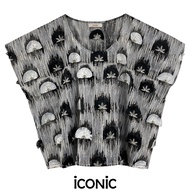 iCONiC QUEEN OF BIRD EMBROIDERY TOP #5478 เสื้อลูกไม้ ทรงหลวม ปักลาย ดอกไม้ 3มิติ ขนาด ฟรีไซส์ อก 50