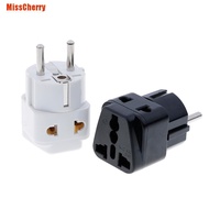 [MissCherry] 1 To 2 Splitter Germany France 5Mm Plug To Universal Uk/Us/Eu/Au 2/ 3 Pin Socket