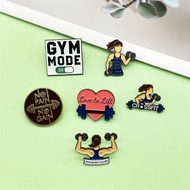 Around Anti-dumbbell Design Alloy Enamel Brooch Exquisite Fashion Badge Pin Jewelry Accessories
