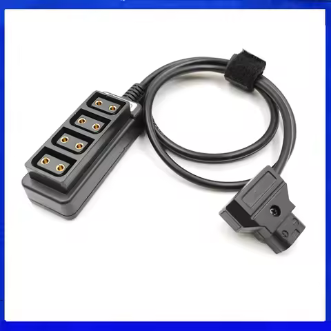 Soft Flexible Cable Anton Bauer DTAP plug power out to 4 D-tap Female splitter Cable, D-tap fourway 