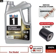 120766 Mobil 1™ Extended Performance SAE 5W30 Fully Synthetic Engine Oil (4.73 liter) protects for 2