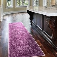 Antep Rugs Alfombras Non-Skid (Non-Slip) 2x7 Rubber Backing Floral Geometric Low Profile Pile Indoor