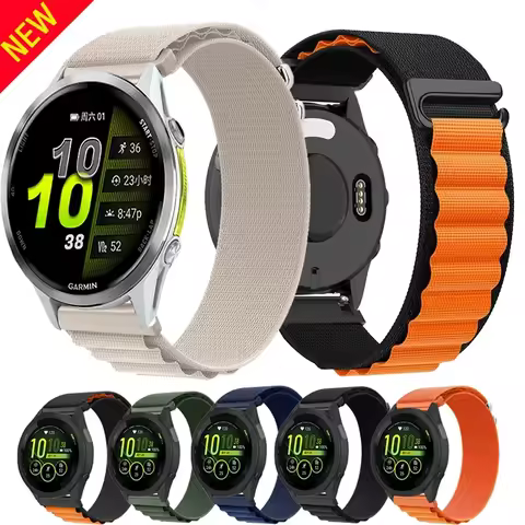 20mm 22mm Nylon Alpine Loop Strap for Garmin Forerunner 970 570 165 55 965 265 Active 6 5 Bracelet G