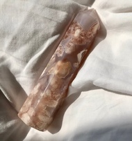 天然水晶 櫻花瑪瑙柱 少女粉櫻花瑪瑙 擺設 水晶原礦 原石