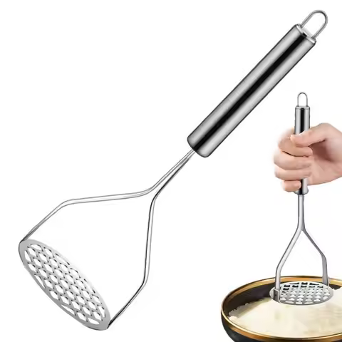 Manual Potato Masher Creative Stainless Steel Mud Press Masher Stainless Steel Potatoes Crusher Push