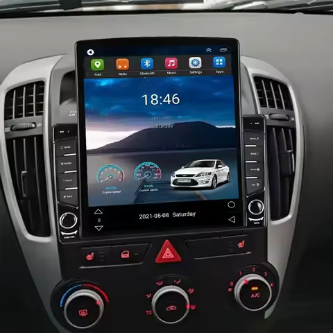 Tesla Style Car Radio Android 14 For Kia Ceed ED Venga 2007-2016 DVD Qualcomm Bluetooth CarPlay WIFI