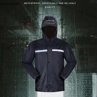 warmhome Adult Thick Waterproof RainCoat Rain Coat Motorcycle Rainsuit Motorcycle Rainwear Suit Reflective Riding Raincoat WHE