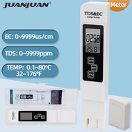 3 in 1 EC Meter Temperature TDS Tester Pen Digital Water Quality Tester For Household Drinking Water Purity 0-9999 PPM Tester