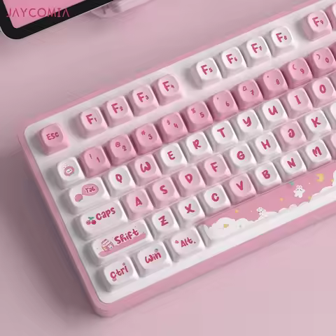 MOA Cute Keycaps PBT Dye Sub Keycap Snack Rabbit For Cherry Mx Switch Mechanical Keyboard Gaming GMK