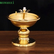MXWANXI Alloy Oil Lamp, Anti-slip Exquisite Butter Lamp Holder, Thickened Adjustable High-legged Oil Dish Ornaments Lamp Decor