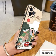 MASFEIL | เคสป้องกันเต็มรูปแบบลายภาพวาดน้ำมันสำหรับ iPhone 17 Pro Max ป้องกันการตก ใหม่ สไตล์แฟชั่น