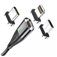 TOPK AM61 1m Magnetic Micro USB Cable USB C 8-pin 3in1 Type-C/ Lightning/ Micro USB Fast Charging Ca