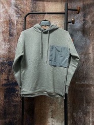 Nano Universe Japan Grey Patch Pocket Hoodie 灰色 異材質拼接 尼龍口袋 連帽上衣 帽T Beams