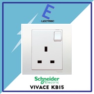 Schneider White Vivace KB15 Switched Socket 250V 13A