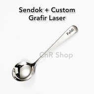 Thick hotel stainless steel spoon custom engraved tea coffee dessert cupping coffee tea spoon