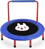 BZLLW Trampoline with Handrail,Foldable Fitness Trampoline,Suitable for Indoor and Outdoor Use,for Kids with Safety Padded Cover