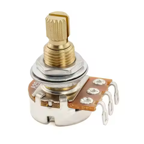 Musiclily Pro A250K/B250K/A500K/B500K/A25K/B25K/A1M/B1M Mini Pot Brass Metric Split Standard Shaft 9