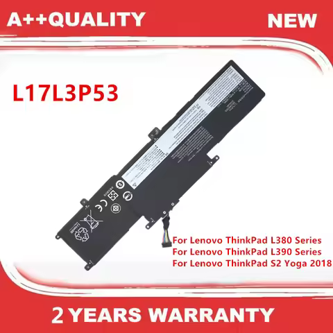 Laptop Battery For Lenovo ThinkPad L380 L390 Yoga Series S2 Yoga 2018 L17L3P53 01AV481 SB10K97625 L1
