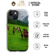 Cool Green Natural Grassland Horses iPhone CASE MK CASE iPhone 11 12 13 14 15 16 Pro Max