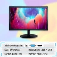 19-22 Flat HDMI Lcd MonitorMonitor PC 19-27 Inch Curved Monitor Gaming PS4/PS5/Xbox75HZ 24-27 Inch 7