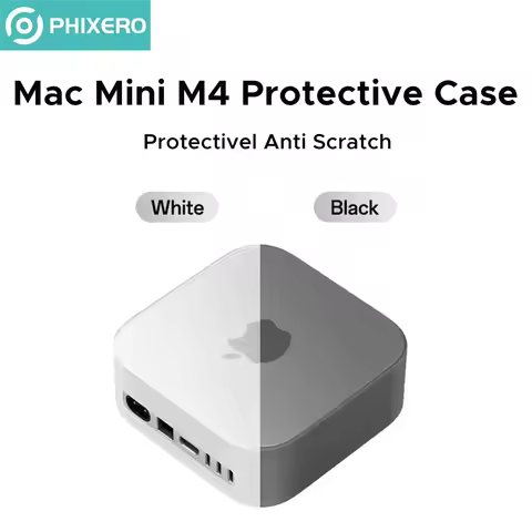 PHIXERO Mac Mini Case Wear-resistant Waterproof TPU Protective Case for Mac Mini M4/M4 Pro Cover Pre