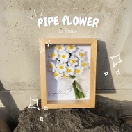 Pipe Flower In Frame / Wire Feather Flower / Wire Feather Flower Frame / Gift