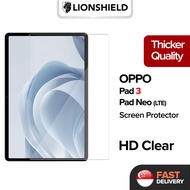(SG) LionShield OPPO Pad 3 / Pad Neo (LTE) Screen Protector, 9H Tempered Glass, HD Clear, Smooth Tou